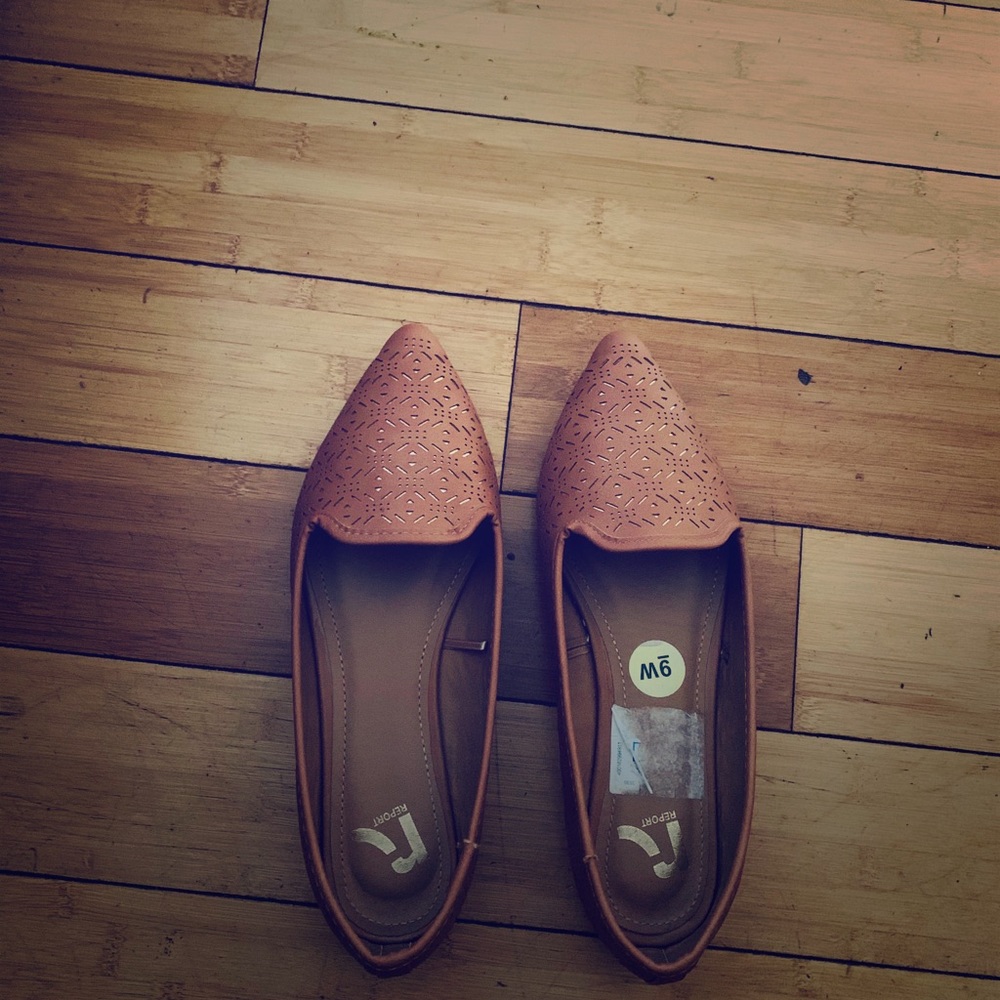 Tan Flats size 9W